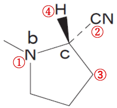 ビルダグリプチン cで示される不斉炭素原子はS 配置である。 102回薬剤師国家試験問107の4